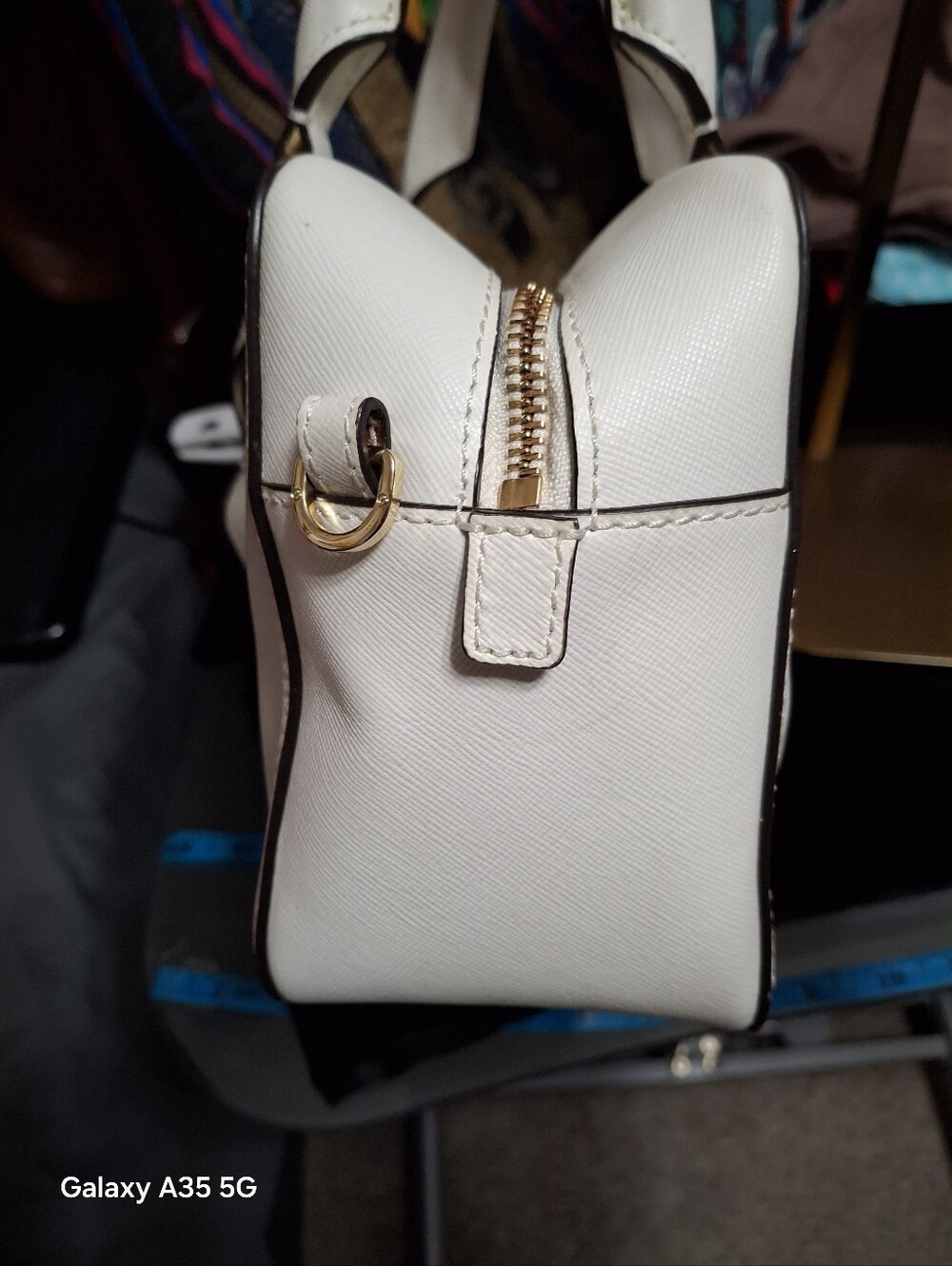 Tory Burch Mini Square Robinson satchel bag in Ivory 9.5x6x4 - Picture 4 of 15